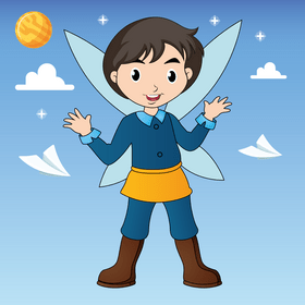 Boy fairy vector