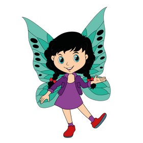 Little girl fairy clipart