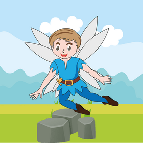 Boy fairy vector