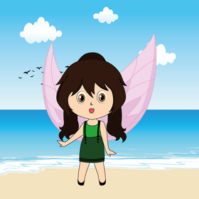 Girl fairy vector