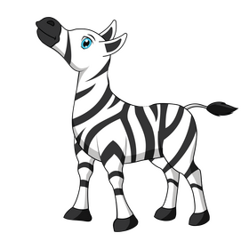 Cartoon zebra clipart