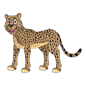 Cartoon leopard clipart