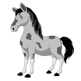 Cartoon horse clipart