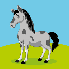 Cartoon horse vector