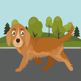Cartoon dog vector