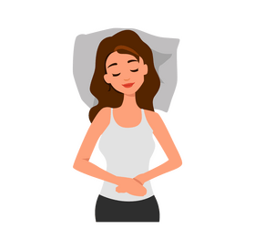 Sleeping girl clipart