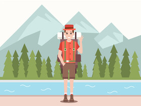 Hiker vector