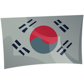 South Korea flag clipart