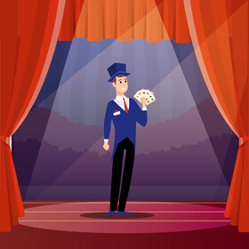 Magician vector