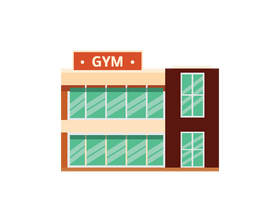 Gym building clipart