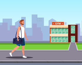 Gym building vector