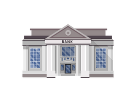 Bank building clipart