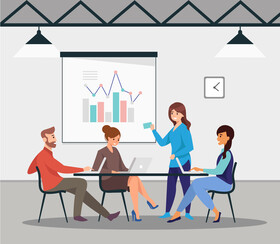 Business meeting vector