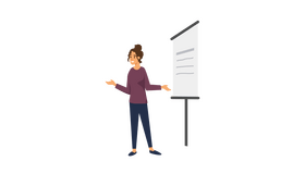Girl giving a speech clipart