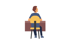 Boy sitting clipart