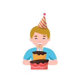 Boy eat cake clipart free download