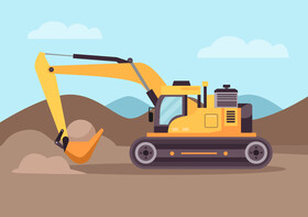 Excavator vector