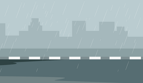 Rainy street vector