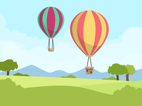 Hot air balloon vector