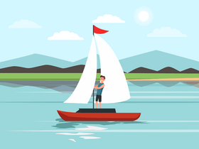 Sailboat vector