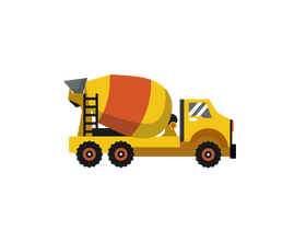 Cement truck clipart