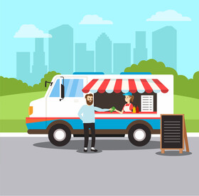 Food truck vector