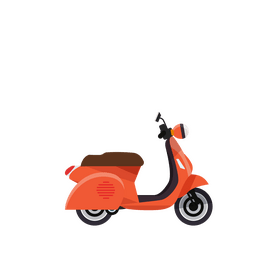 Red scooter clipart