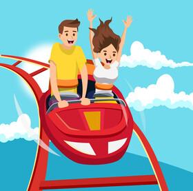 Roller coaster vector