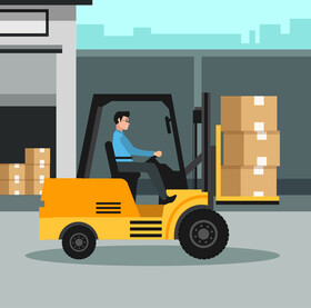 Forklift vector