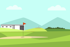 Golf field vector