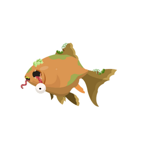 Zombie fish clipart