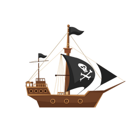 Pirate ship clipart