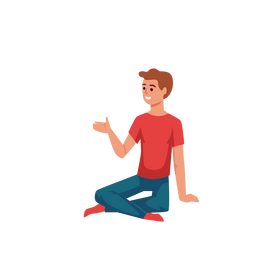 Boy sitting clipart