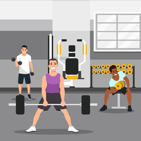 Gym center vector
