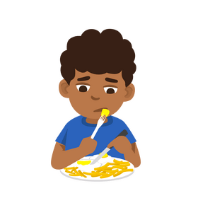 Boy breakfast clipart