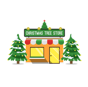 Christmas tree store clipart