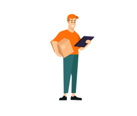 Delivery man clipart