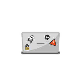 Hacker laptop clipart
