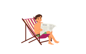 Man reading news clipart