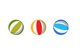 Beach ball set clipart