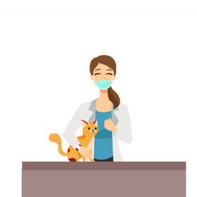 Woman doctor veterinarian clipart