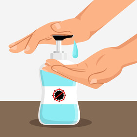 Hand sanitizer vector