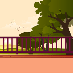 Balcony morning vector