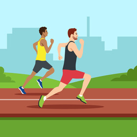 Running men vector