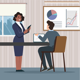 Business mentor vector