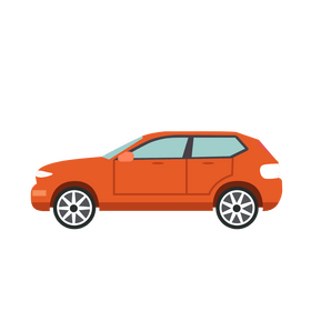 Orange car clipart