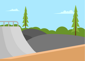 Skateboard park vector