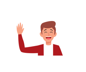 Man saying hello clipart