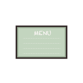 Menu board clipart