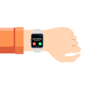 Smart watch call clipart